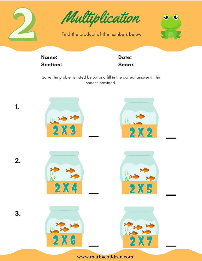 Download and practice multiplication by two